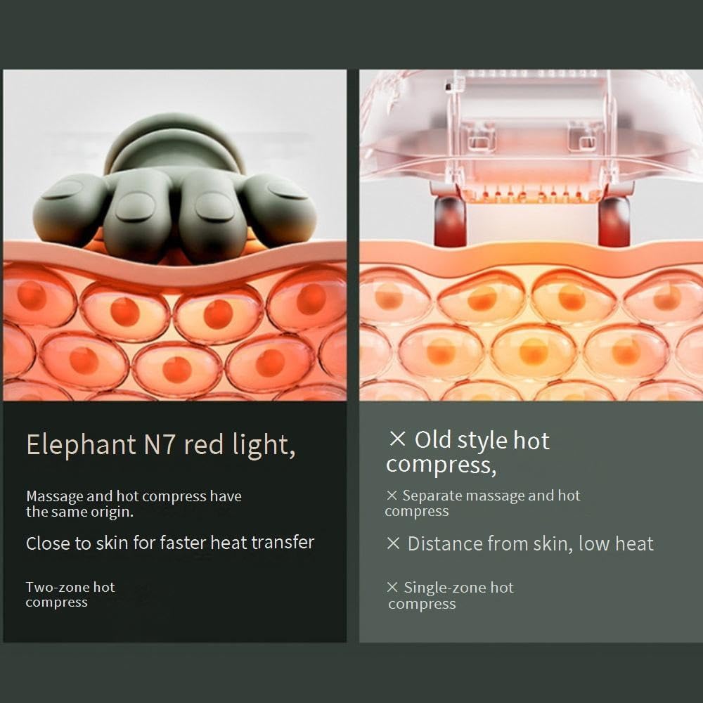 Rubysnaps Bionic Heated Massager, Wireless Portable Shiatsu Neck and Back Massager, Electric Deep Tissue 4D Kneading Massage, Simulated Human Hand Design for Pain Relief and Muscle Relax